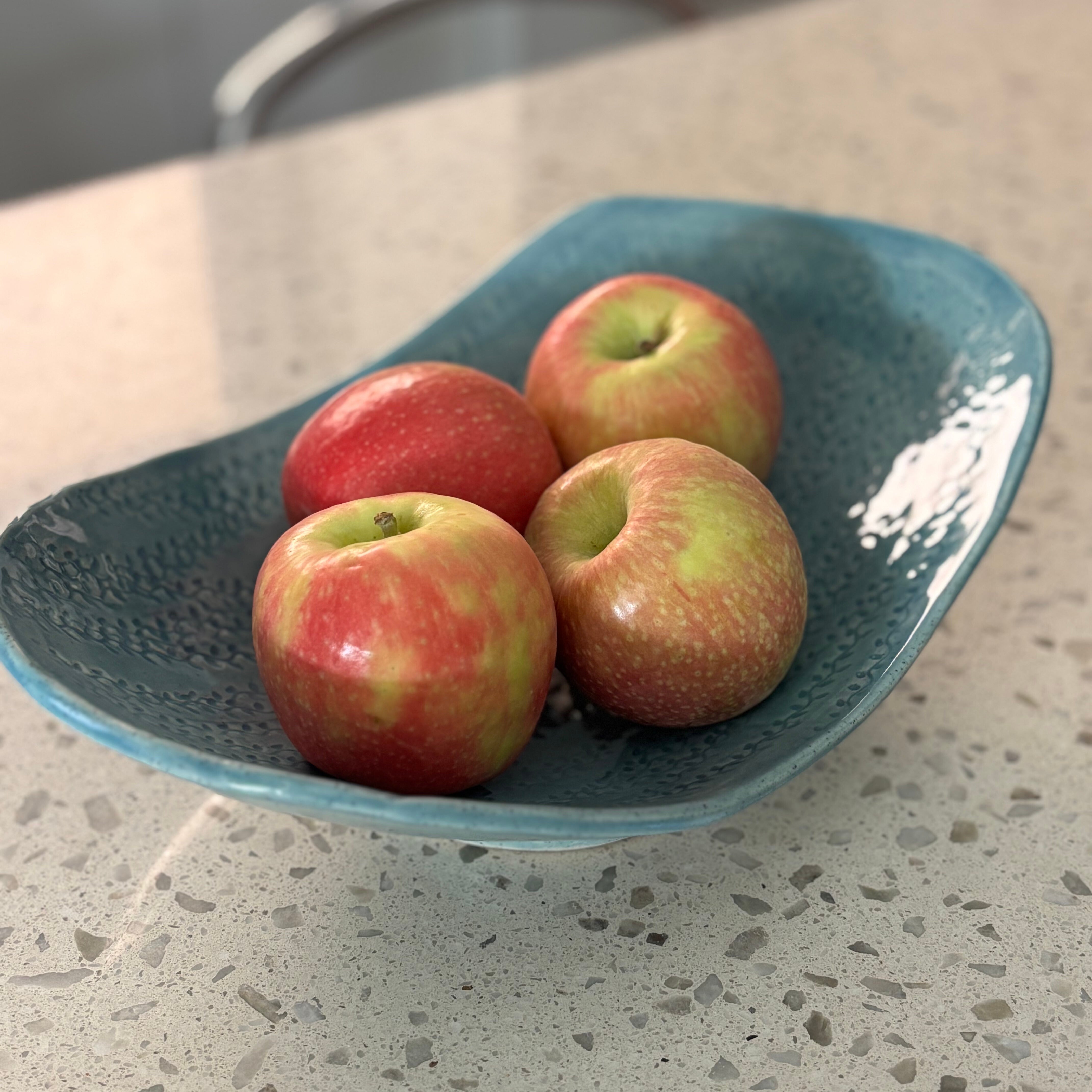 Handmade Ceramic Fruit Bowl – Blue Speckled Stoneware