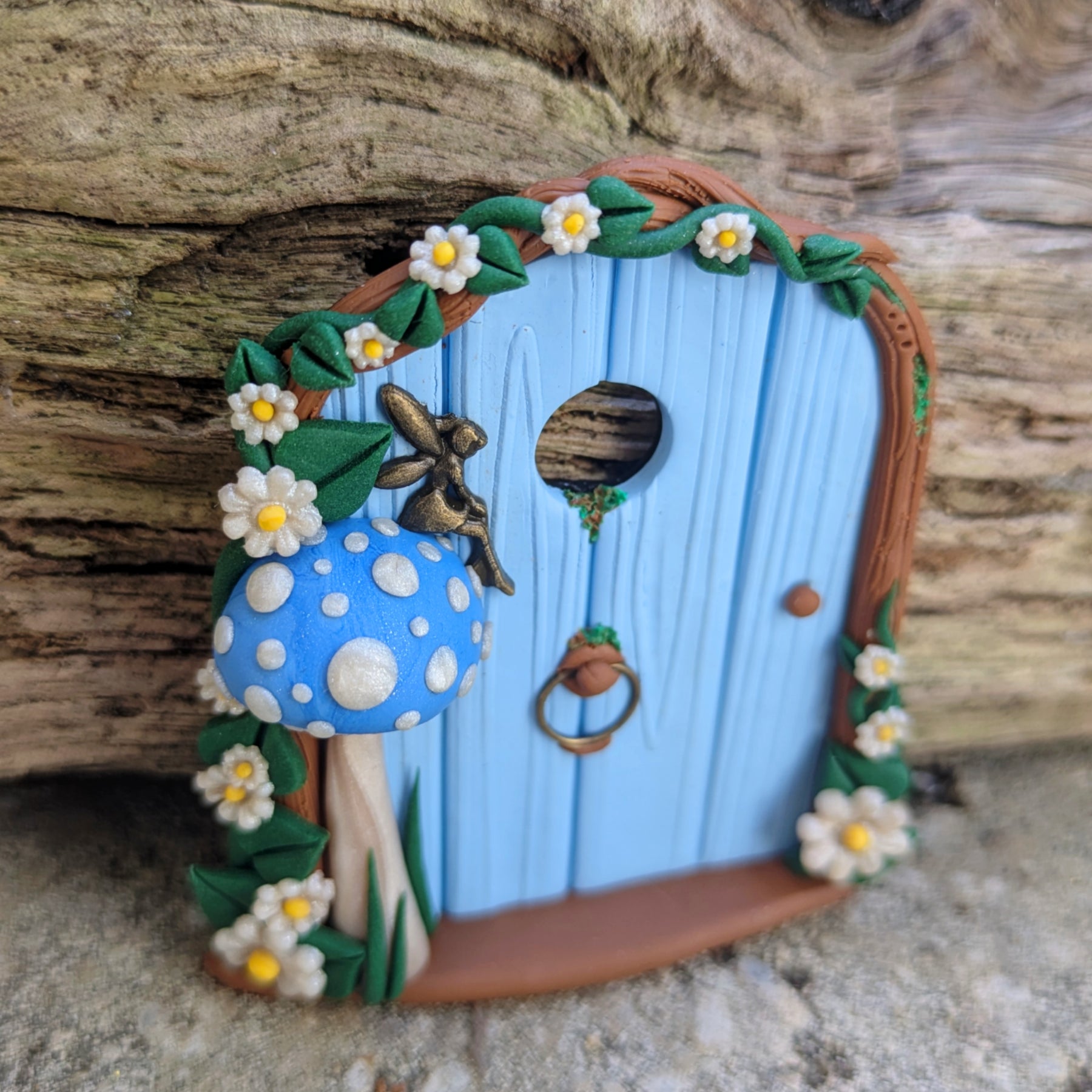Mini Blue Woodland Fairy Door