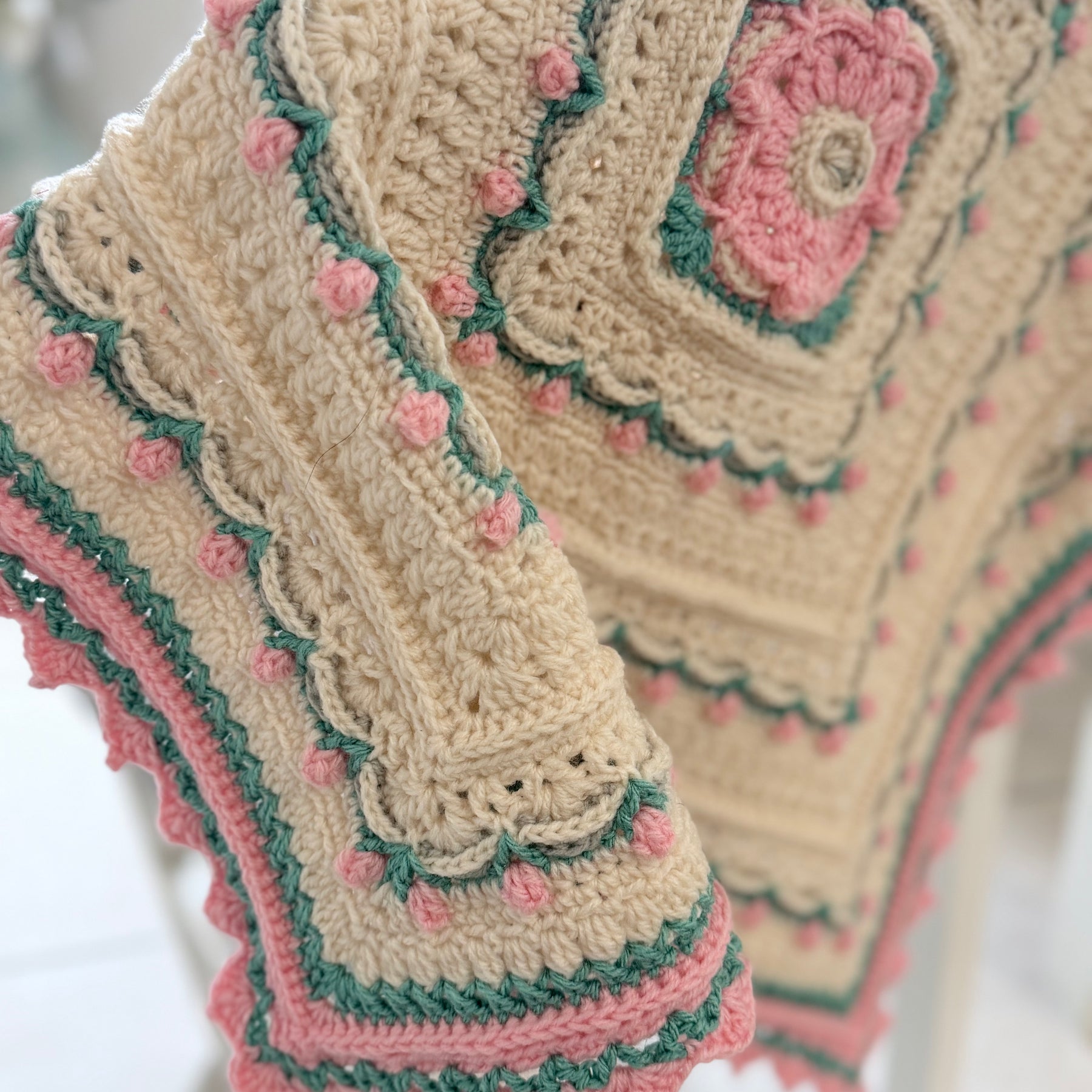 #130 -Marnies Garden Lap Size Blanket/Baby Blanket