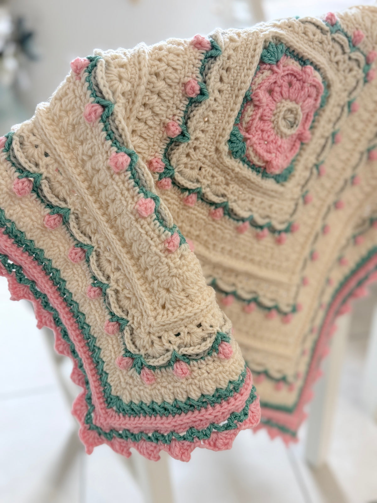 #130 -Marnies Garden Lap Size Blanket/Baby Blanket