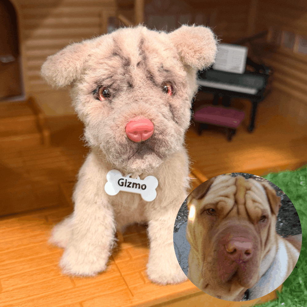 Custom Dog Replica from Photo, Poseable Art Doll, Pet Memorial Keepsake - Handmade Soft Sculpture, Personalised Plushie Ornament