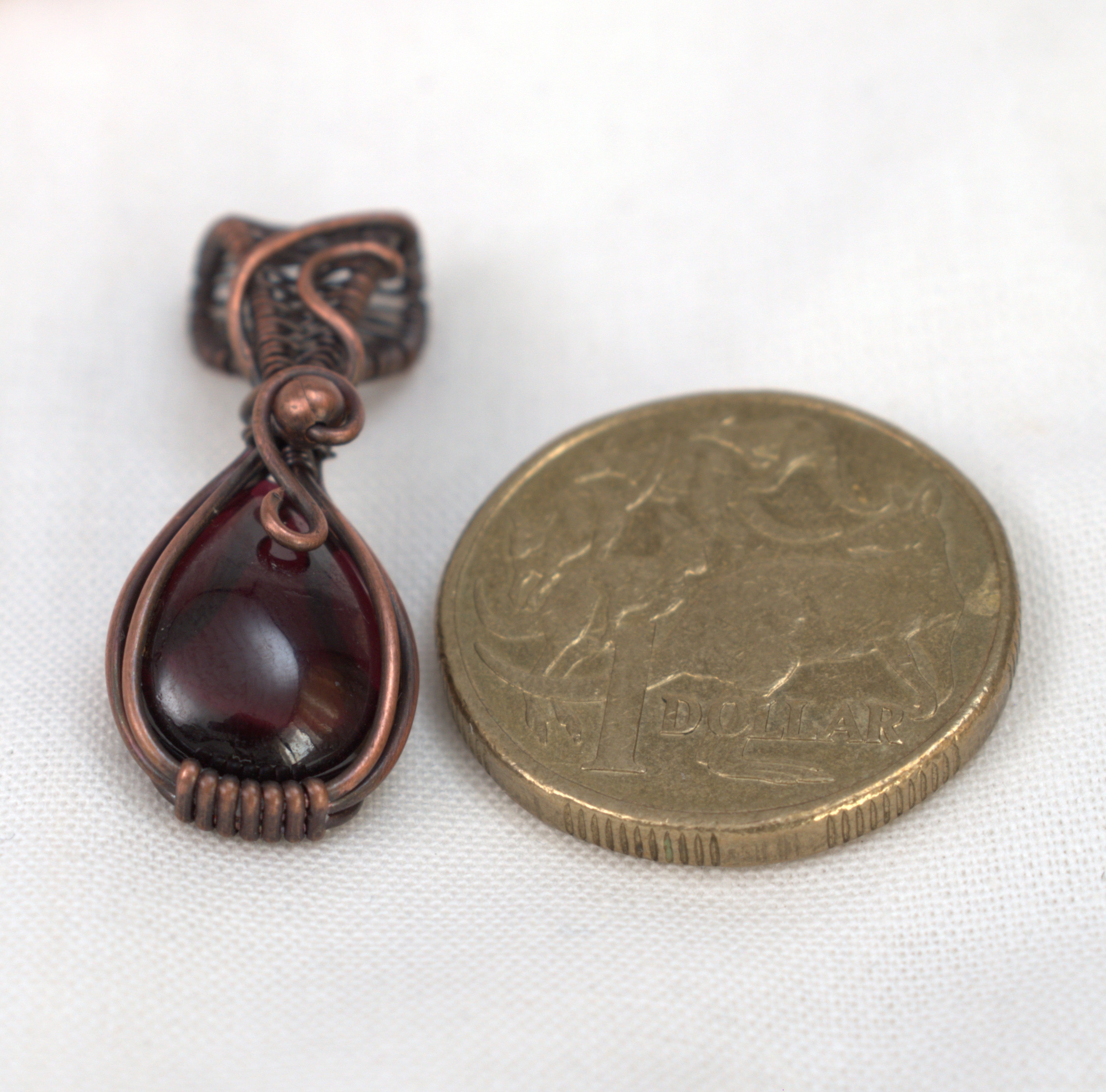 Velvet Ember – Garnet & Copper Pendant.