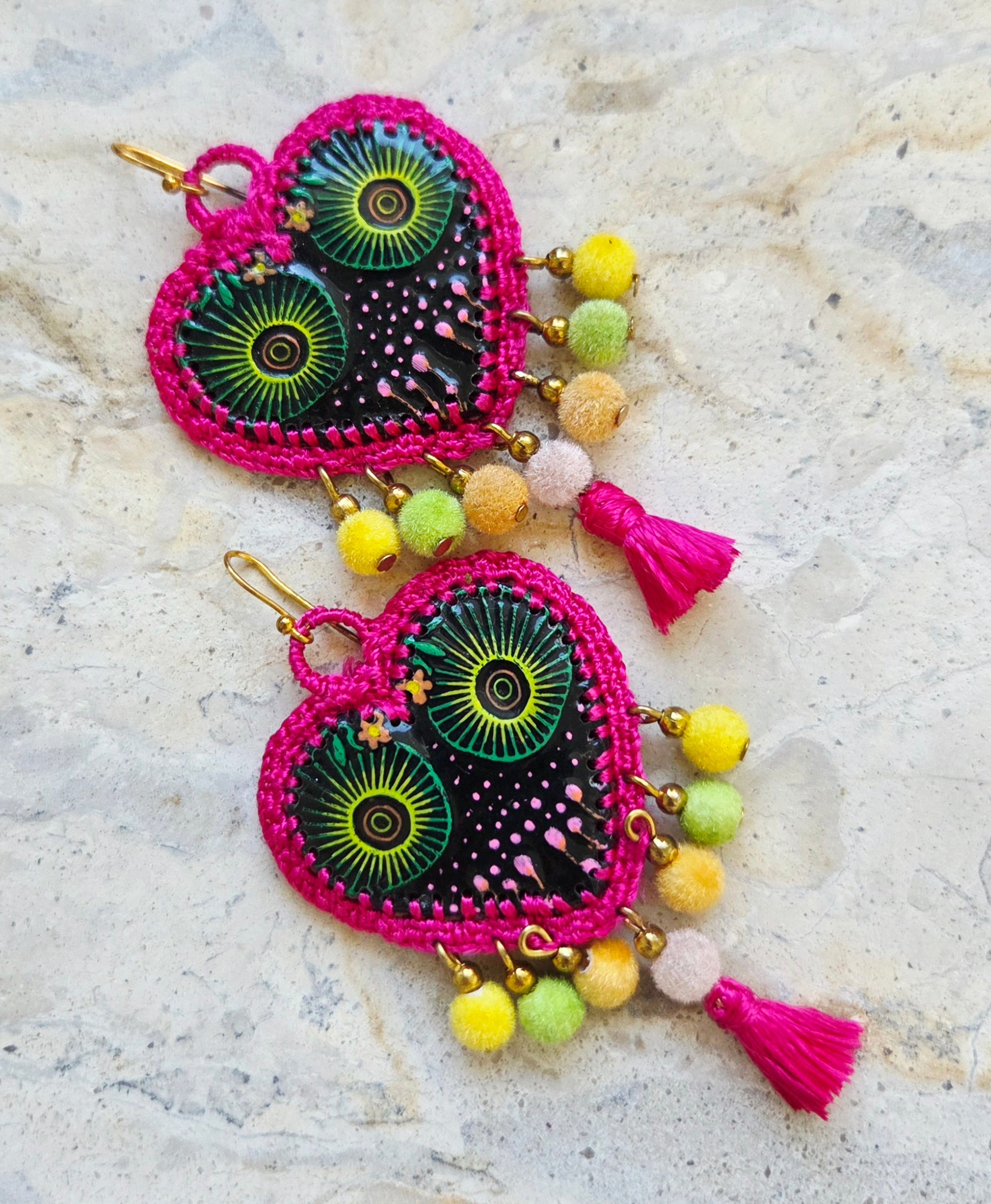 Mexican Heart Earrings