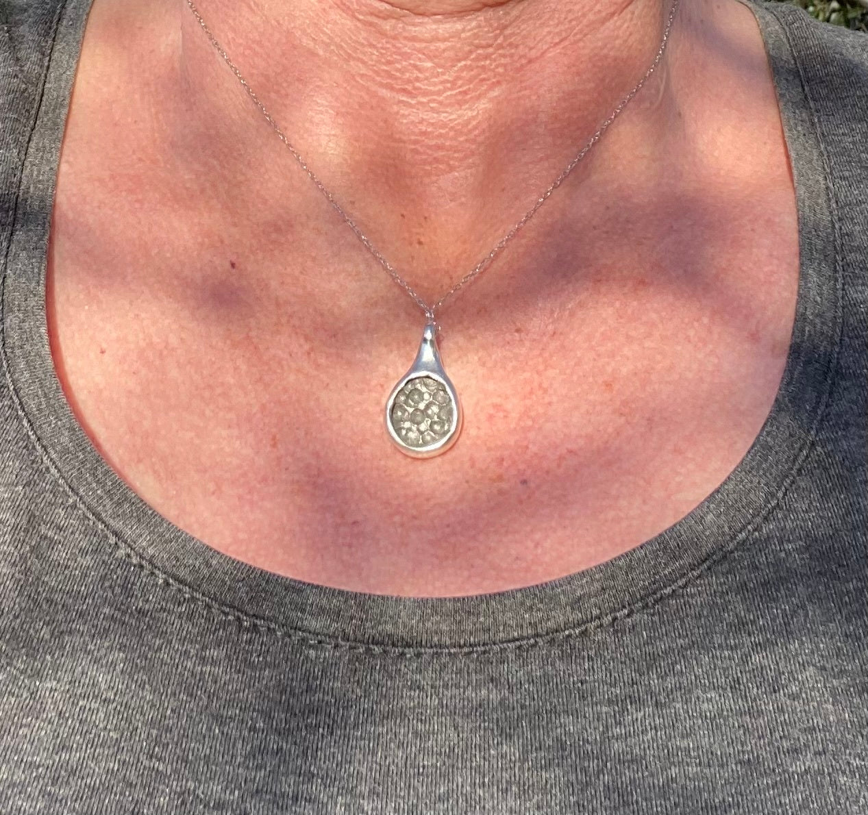 Seed Pod Sterling Silver Pendant – Handmade One of a Kind