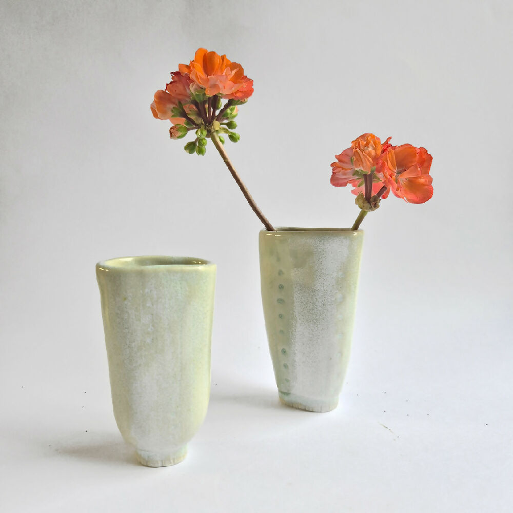 handmade simple bud vases - c2 - Julie Ann Smith Art - Australia