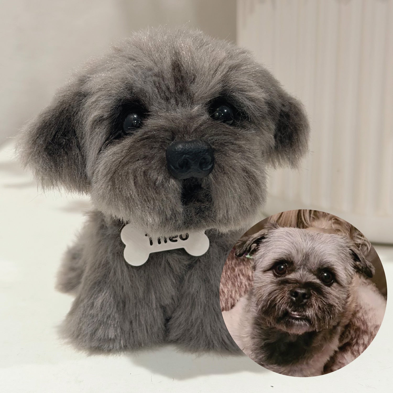 Custom Dog Replica from Photo, Poseable Art Doll, Pet Memorial Keepsake - Handmade Soft Sculpture, Personalised Plushie Ornament