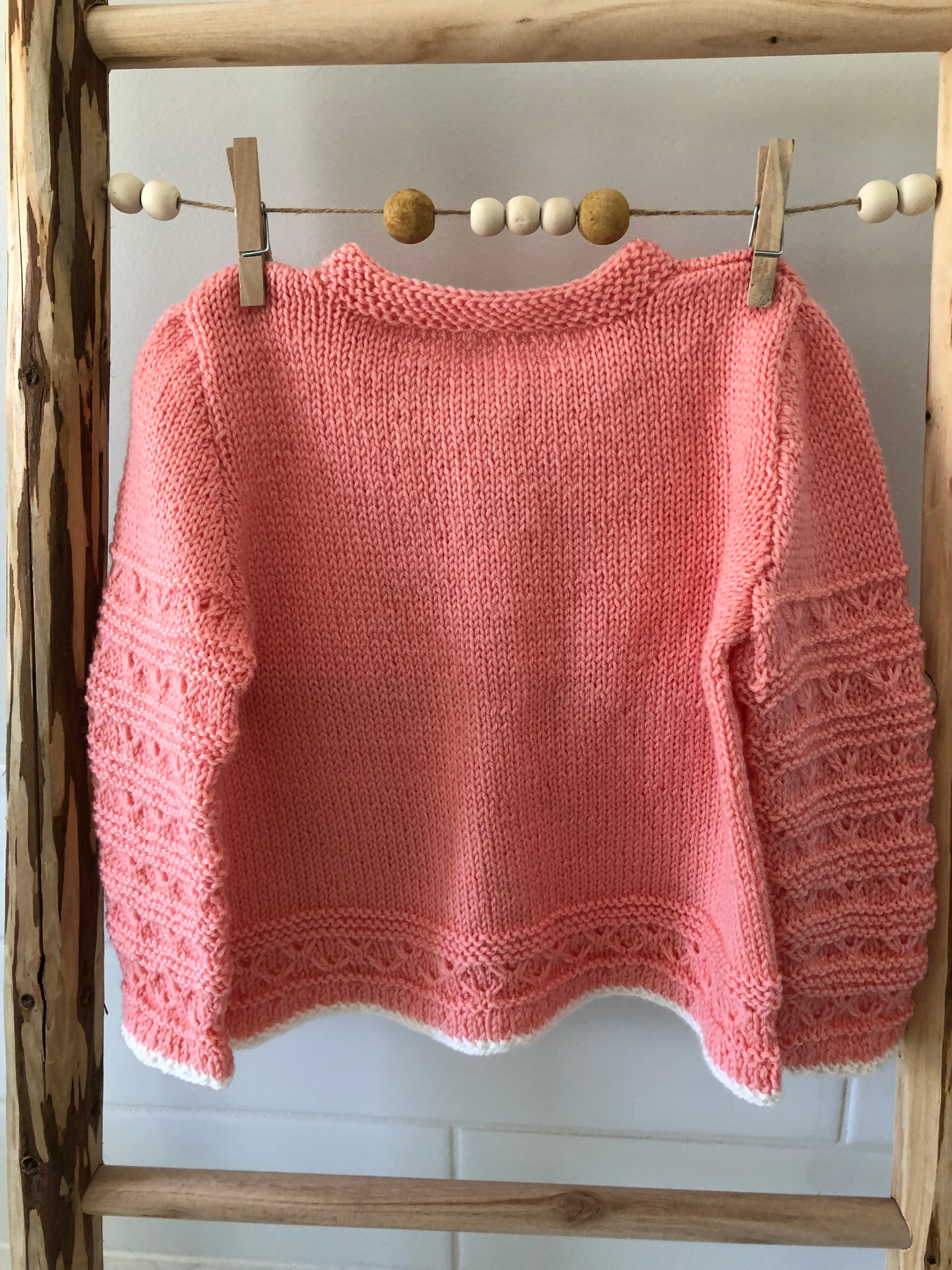 Cardigan in Melon, Size 1-2 years