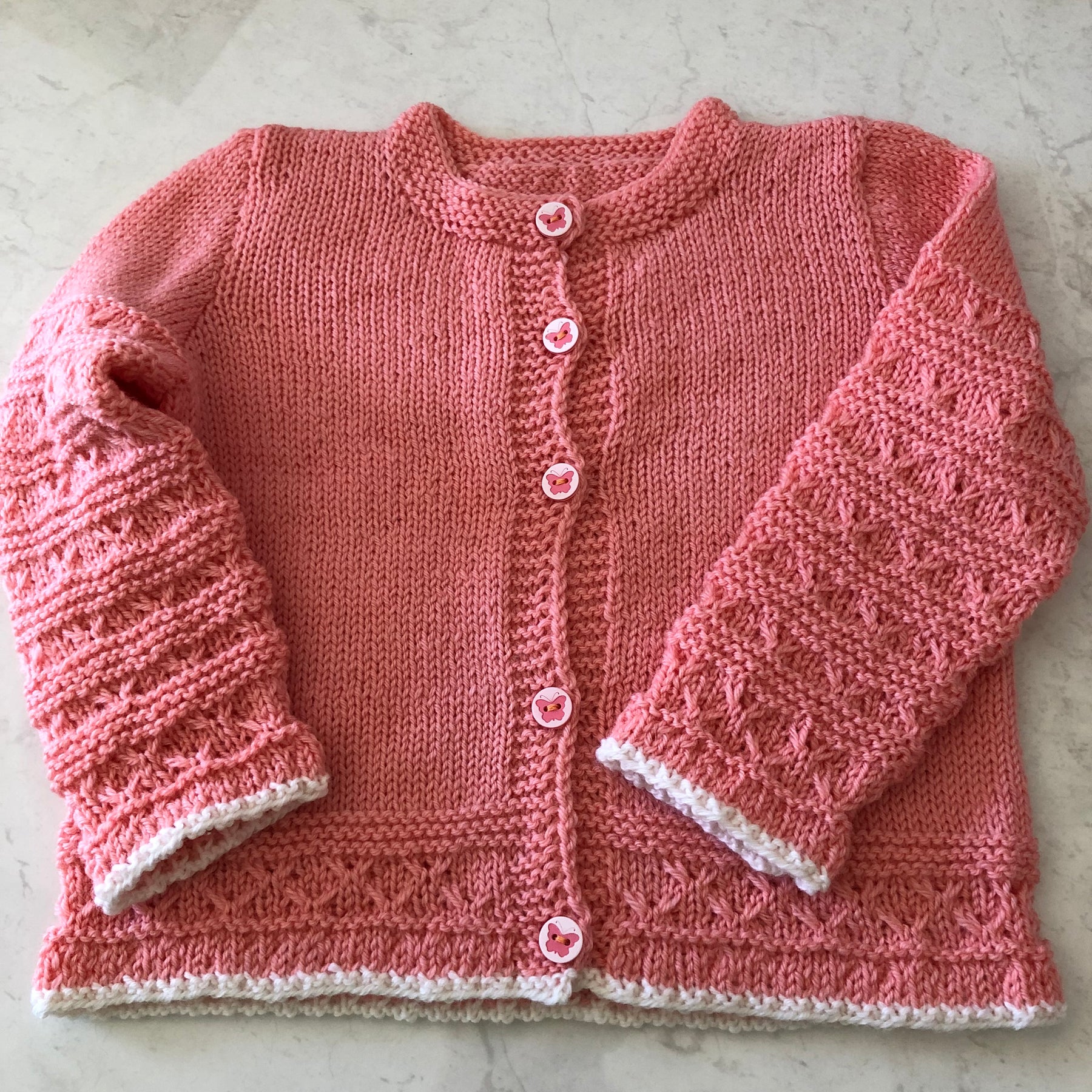 Cardigan in Melon, Size 1-2 years