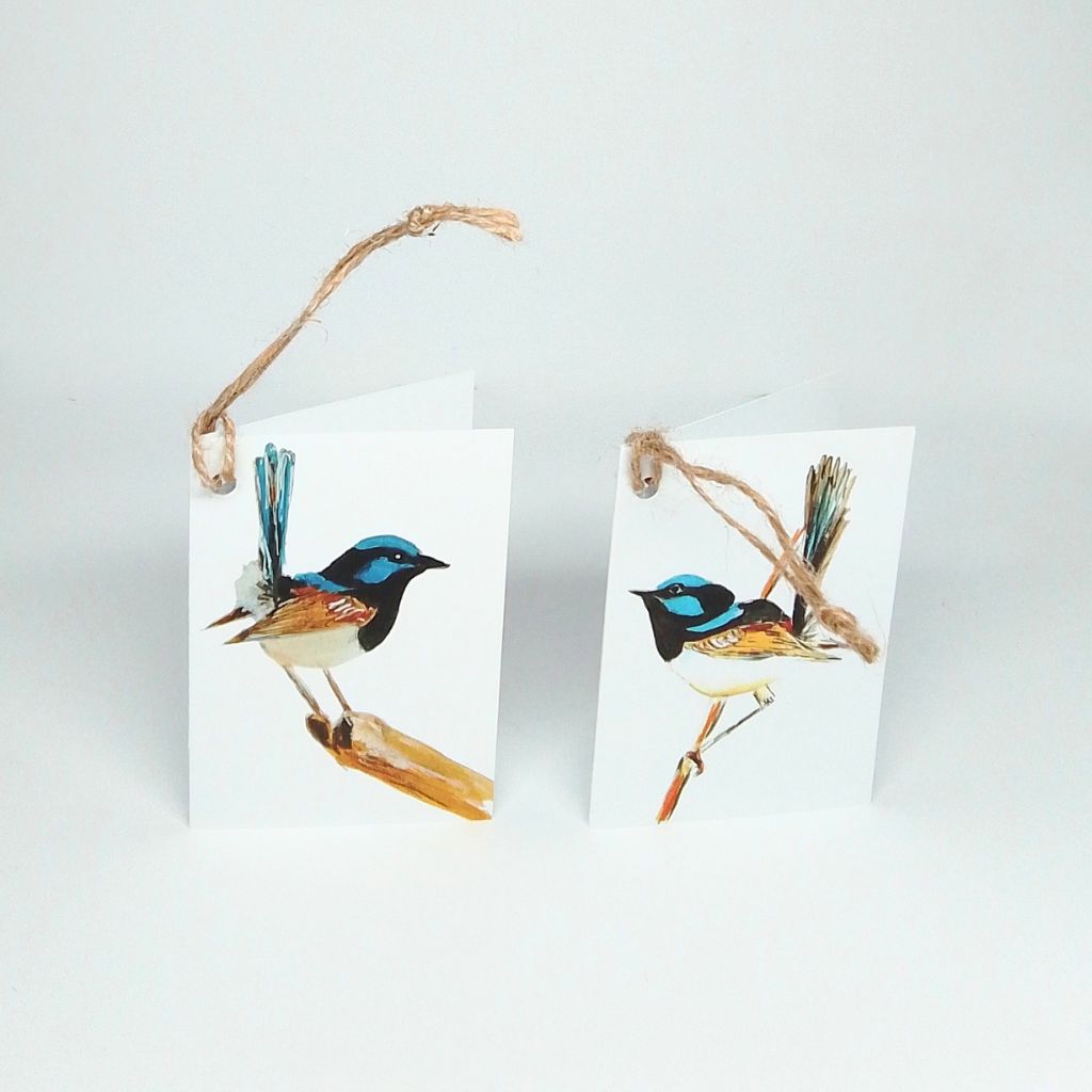 Handpainted Blue Wren Series Notebooks
