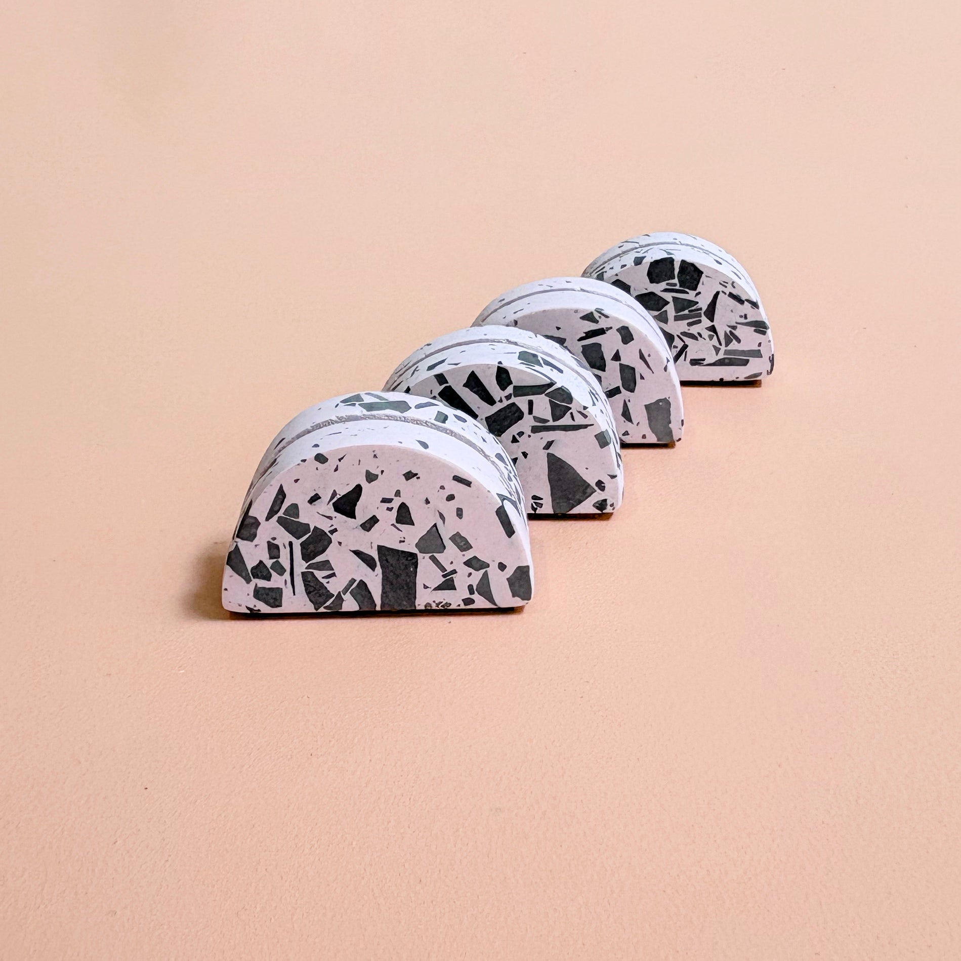 event name card holders, pink and black, business card holders