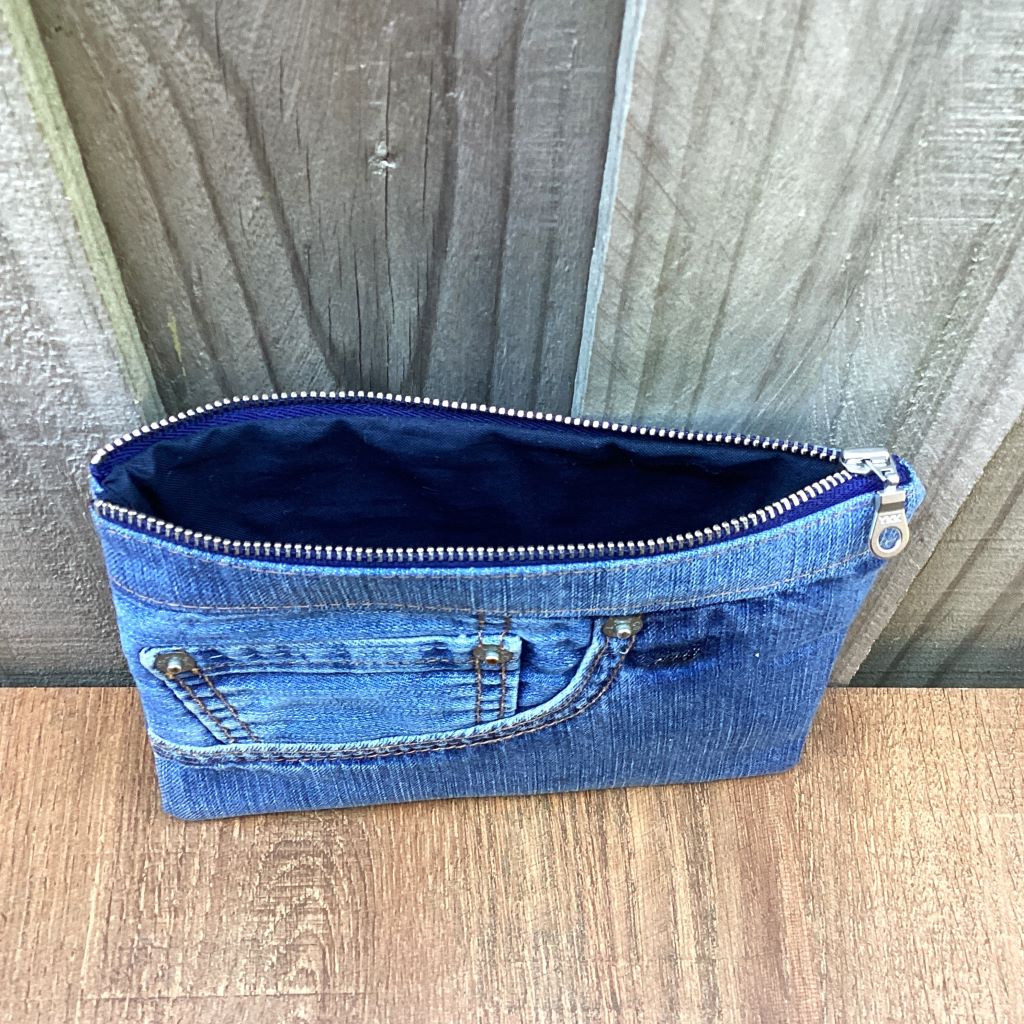 Handmade Upcycled Denim Purse – Jeans Pocket
