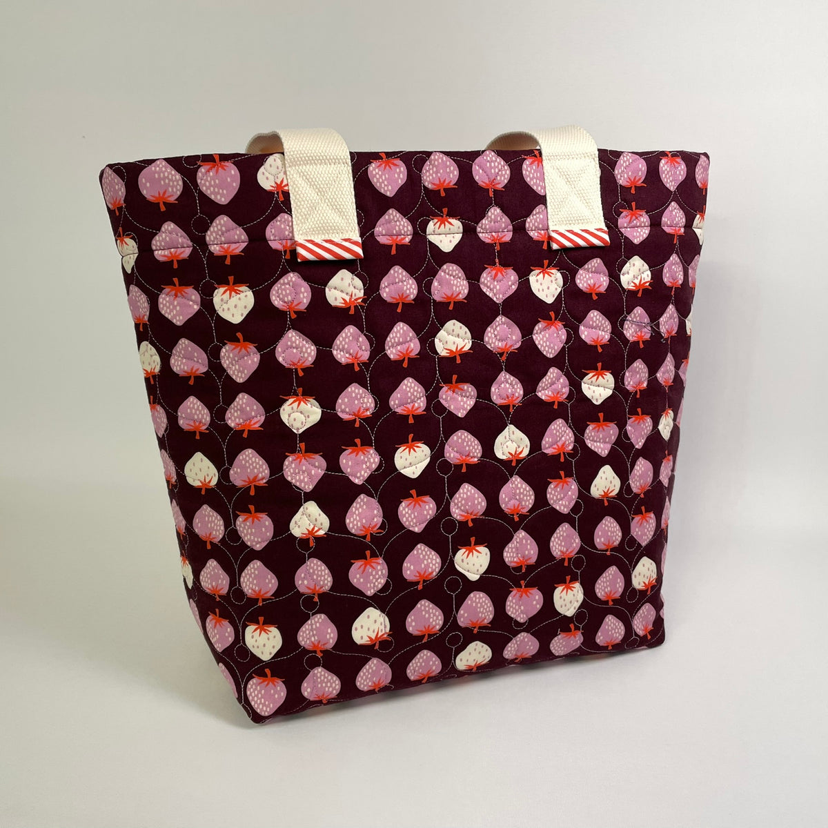 Designer Quilted Tote Bag - Ruby Star