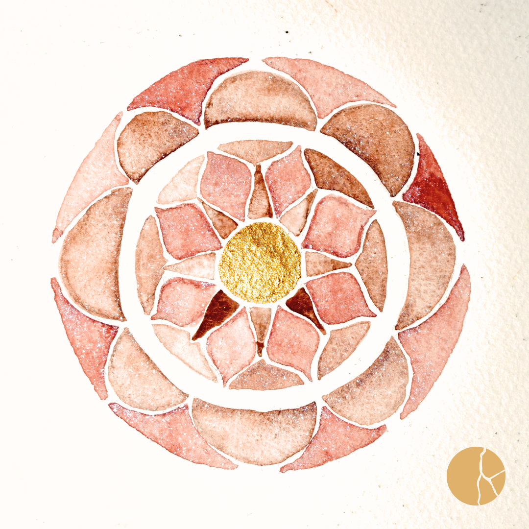 Nurtured Abundance with Crushed Garnet, Bloodstone, Jasper and Fuchsite