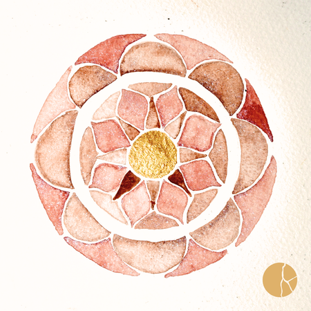 Nurtured Abundance with Crushed Garnet, Bloodstone, Jasper and Fuchsite