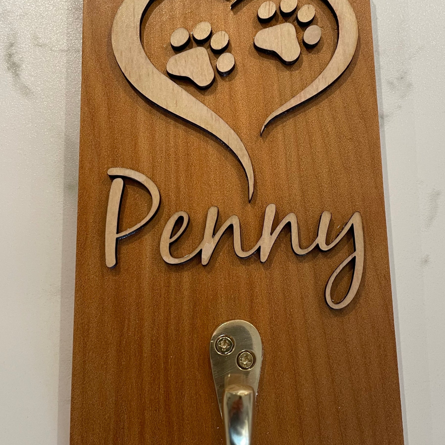 Pet lead and collar hangers