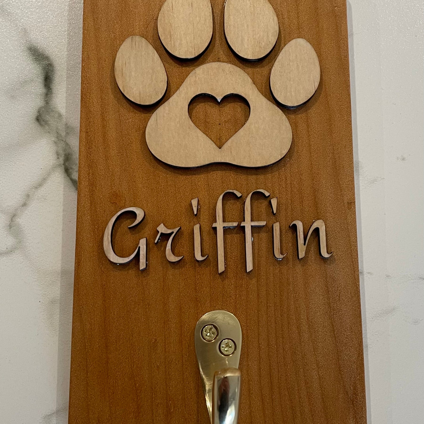 Pet lead and collar hangers