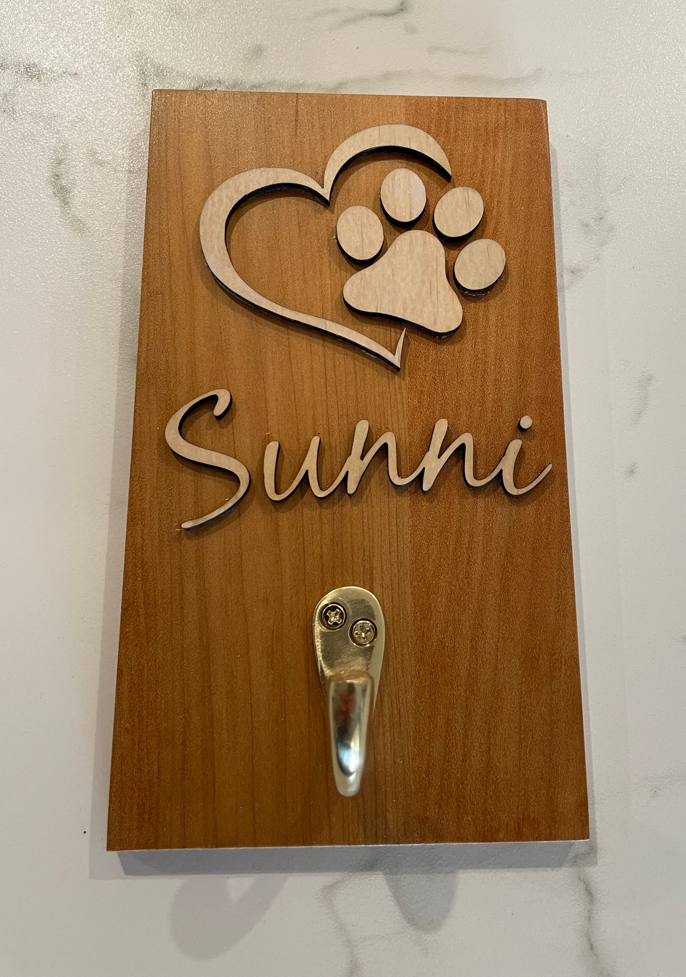 Pet lead and collar hangers
