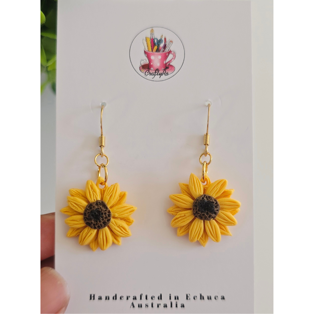 Sunflower earrings