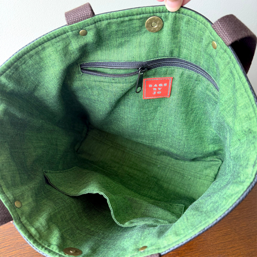 Handmade Monkey Tote Bag | Faux Leather Shoulder Bag | Unique Gift