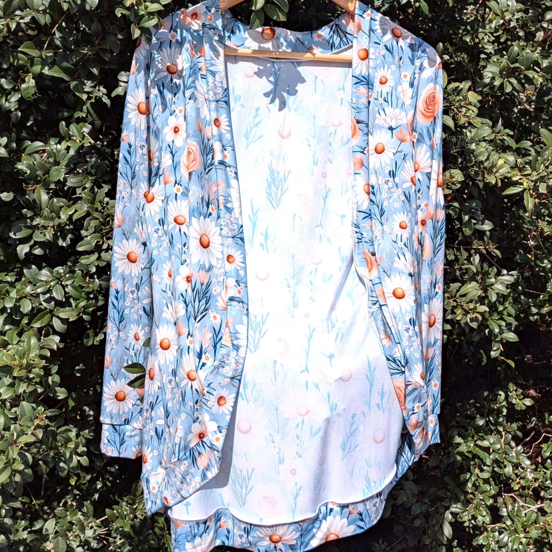 Handmade Ladies Bamboo Cardigan | Daisy and Rose Collection | sizes XS - 3XL