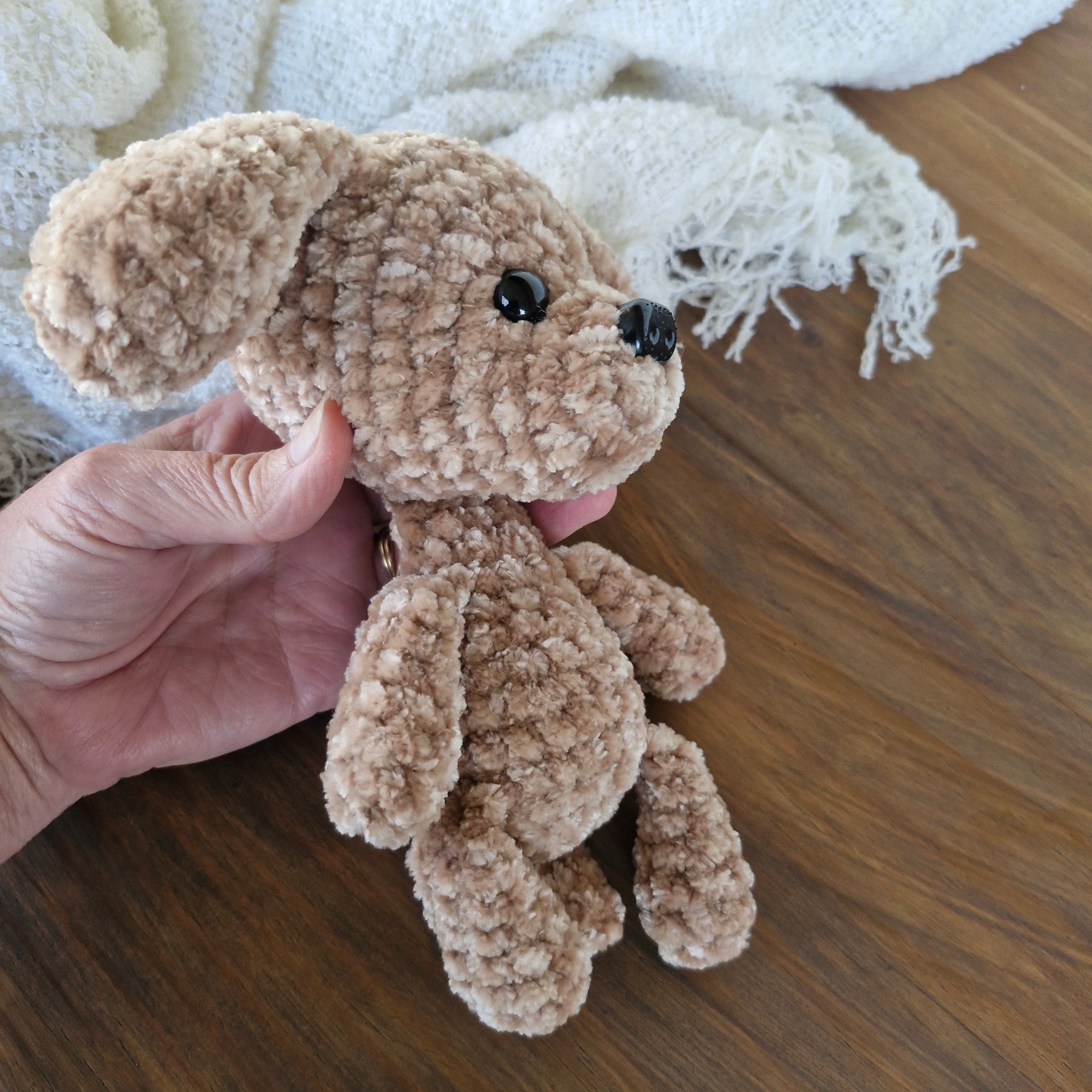 Adorable Handmade Crochet Amigurumi King Charles Spaniel Puppy