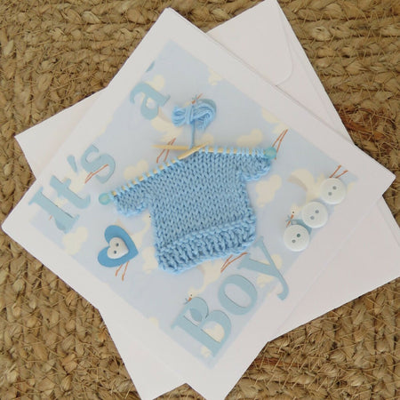 Copy of Baby Card - Blue stalk