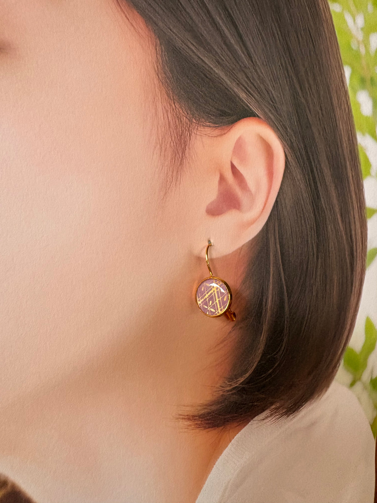 Japanese paper Resin earrings