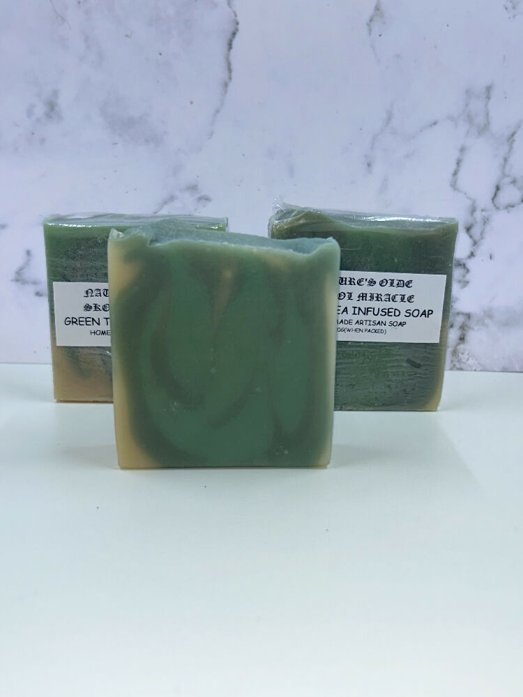 Green tea infused soap