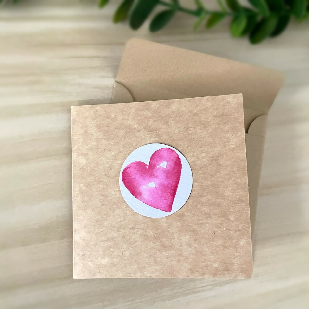 Australian-artist-handmade-9.5x9.5mm-Heart-Greeting-Cards-Blank-d