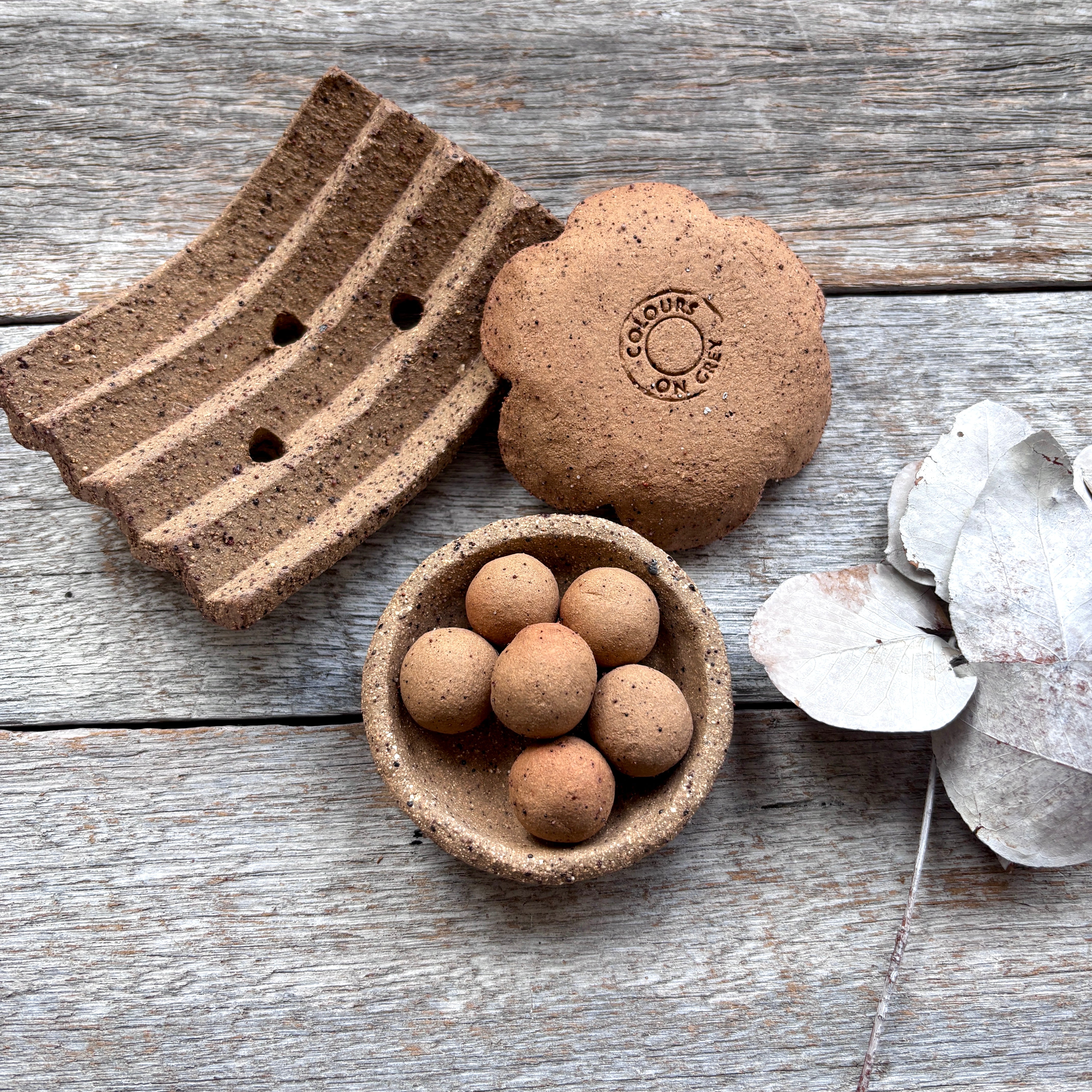 Rustic Ceramic Soap Dish + Flower Dish + Essential Oil Dish | SPRING SALE BUNDLE