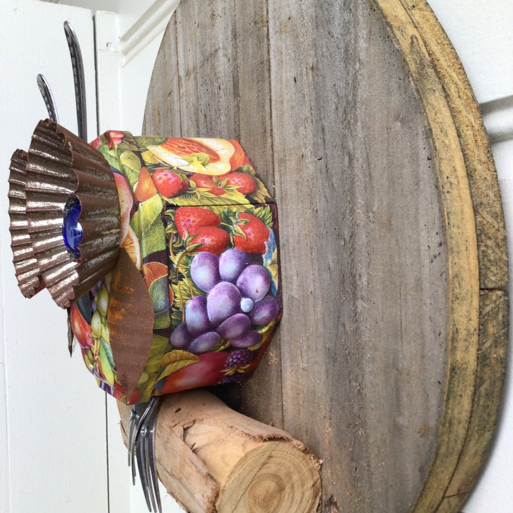 Little Miss Tootie Hootie Upcycled Owl 3D Wall Art