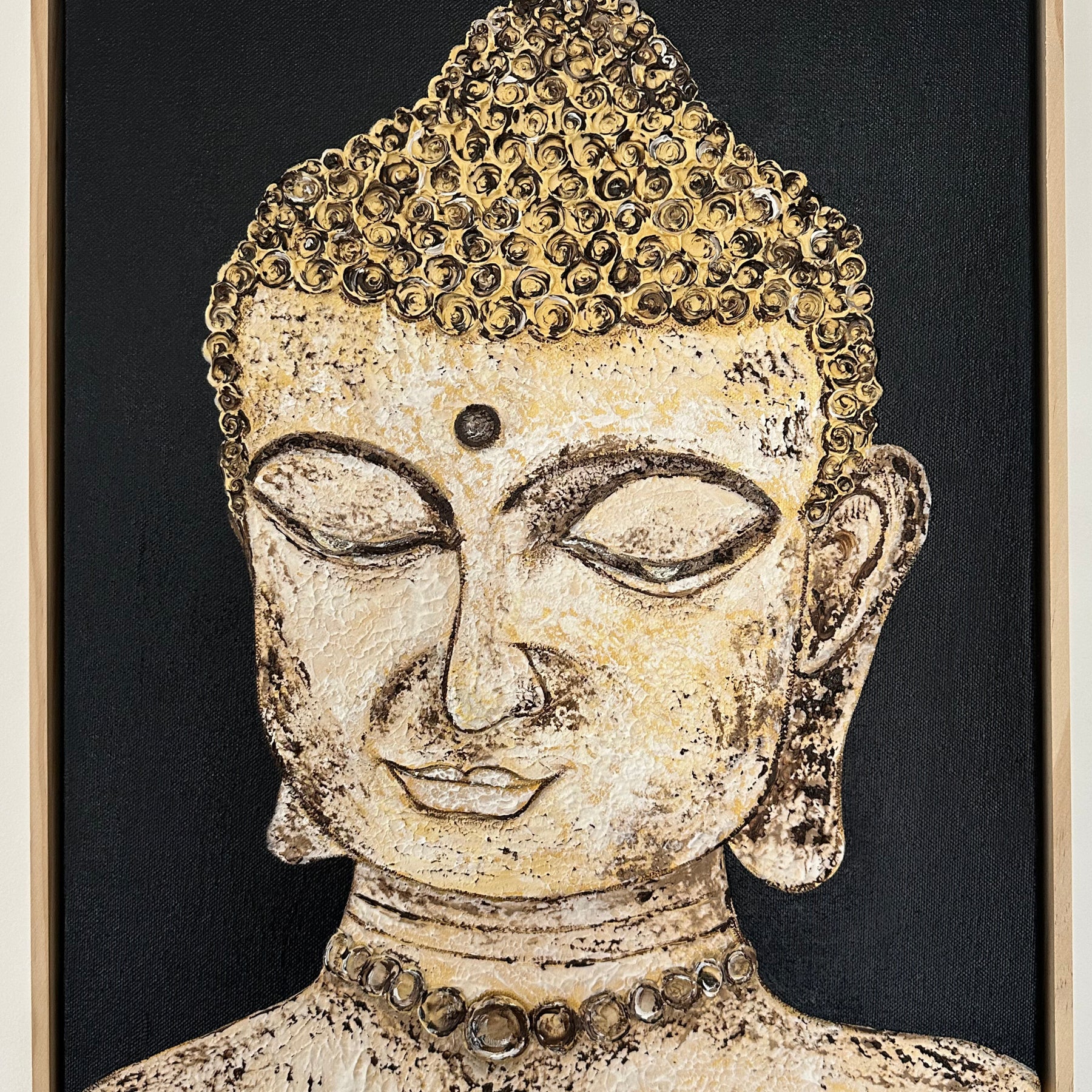 Inner Peace–Textured Buddha Artwork