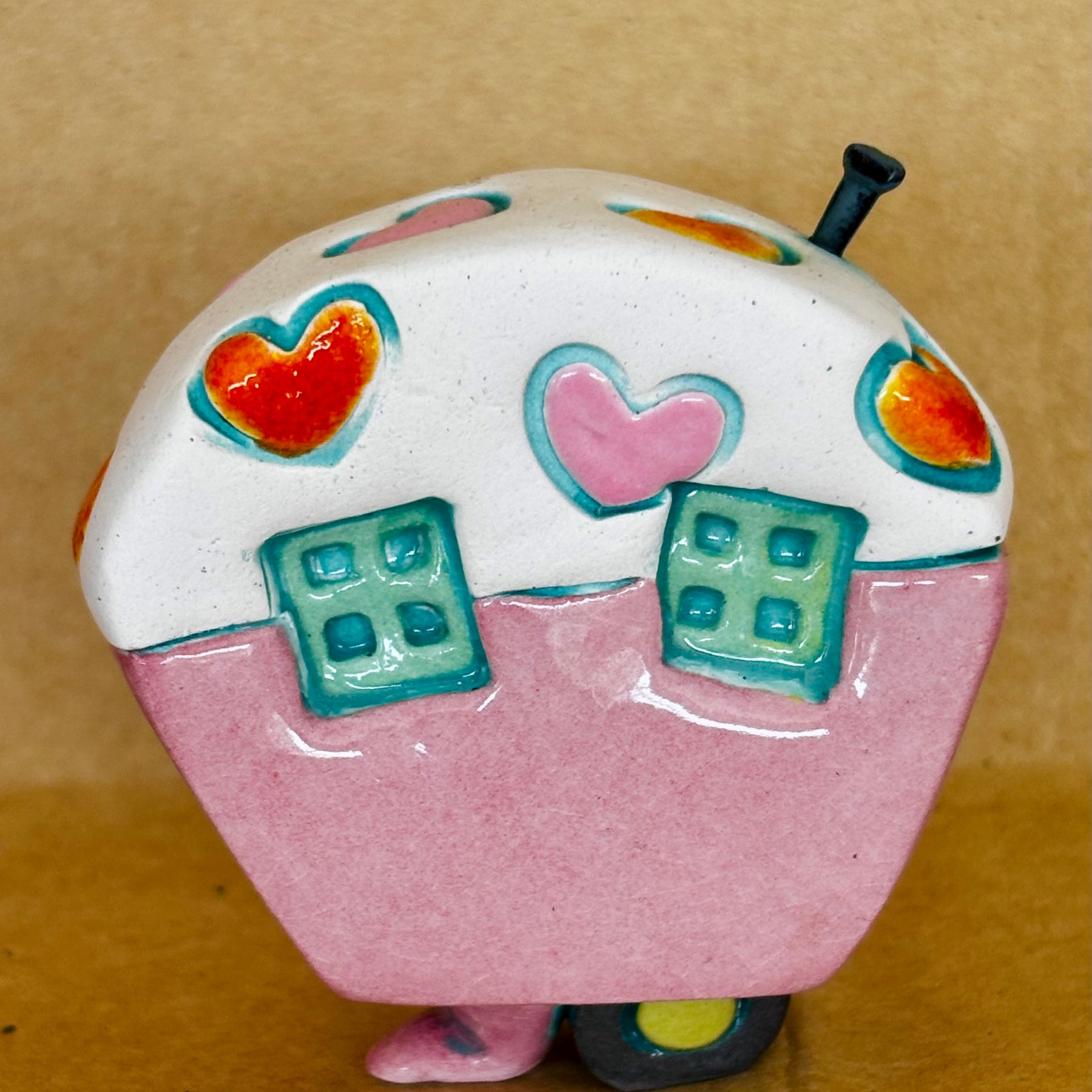 Small Retro Collectable Ceramic Caravan 6