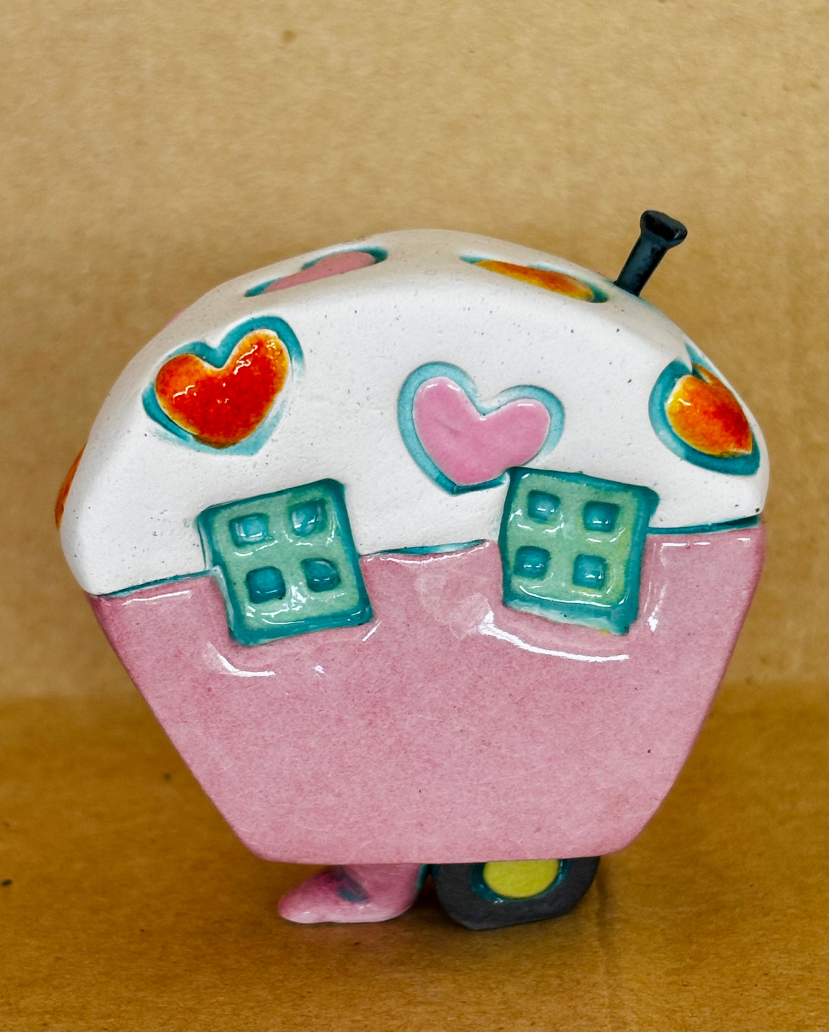 Small Retro Collectable Ceramic Caravan 6