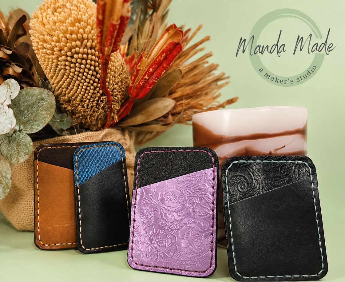 Two-toned leather Crd Holder