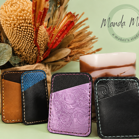 Two-toned leather Crd Holder
