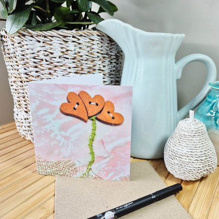 Blank Card 3 Love Hearts for you