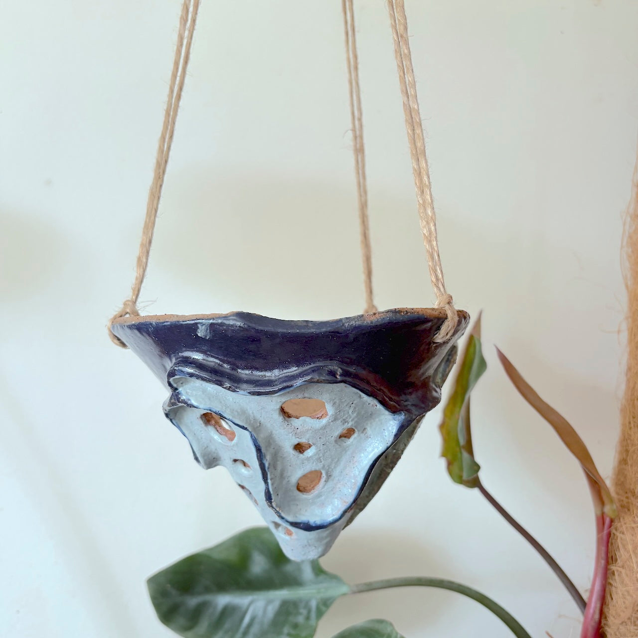 Ceramic hanging large cone orchid pot