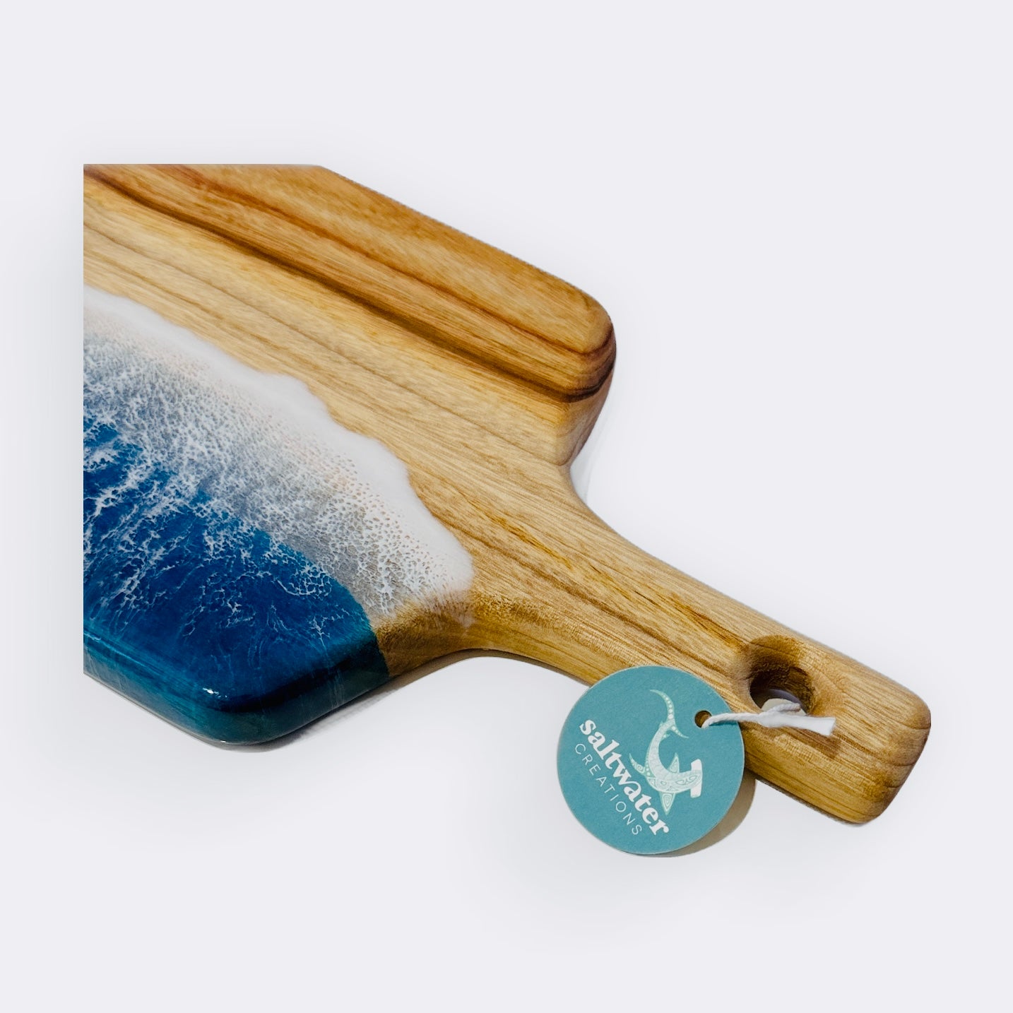 Resin Paddle Serving Board - Blue