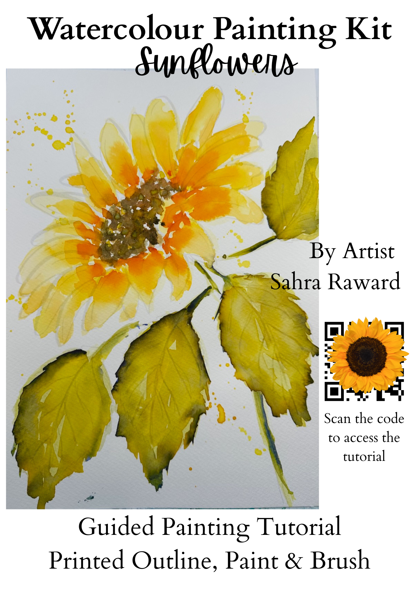 Watercolour Painting Kit ~ Sunflower