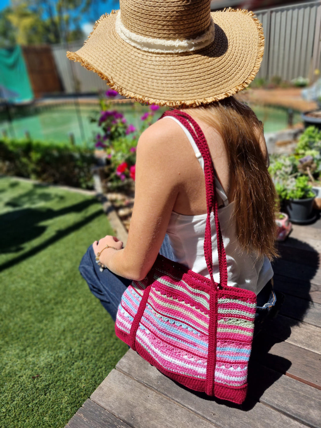 Crochet bag - Cherry-Watermelon