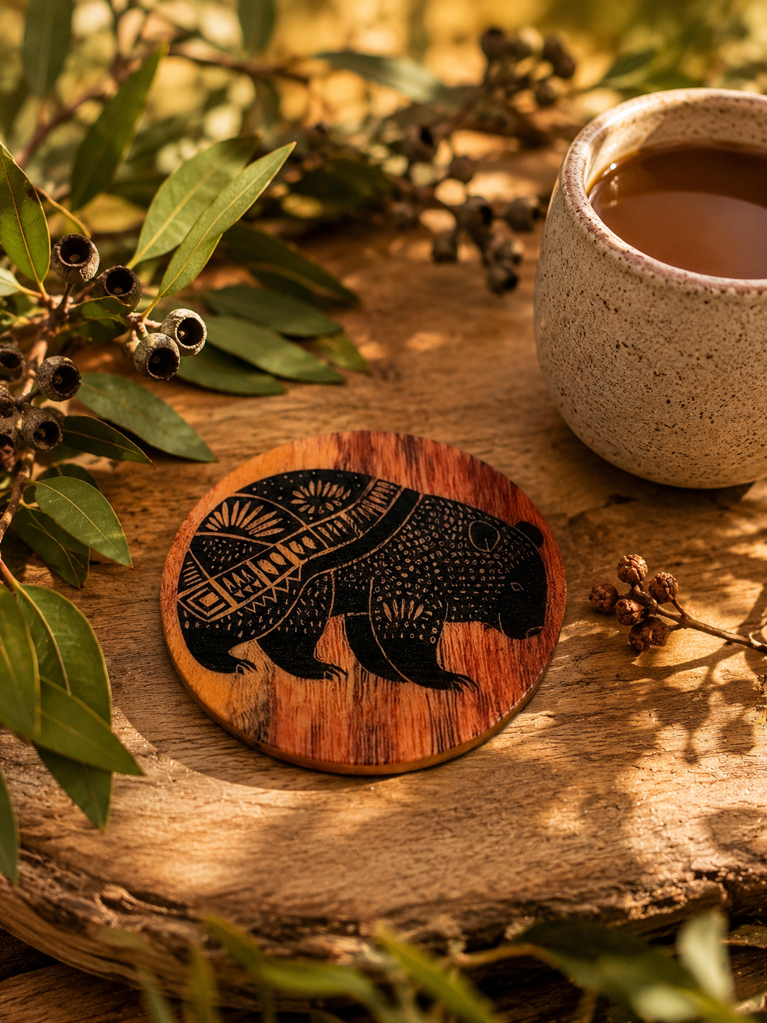 Coasters | Native coasters | wooden coasters | gift ideas | coffee table decor