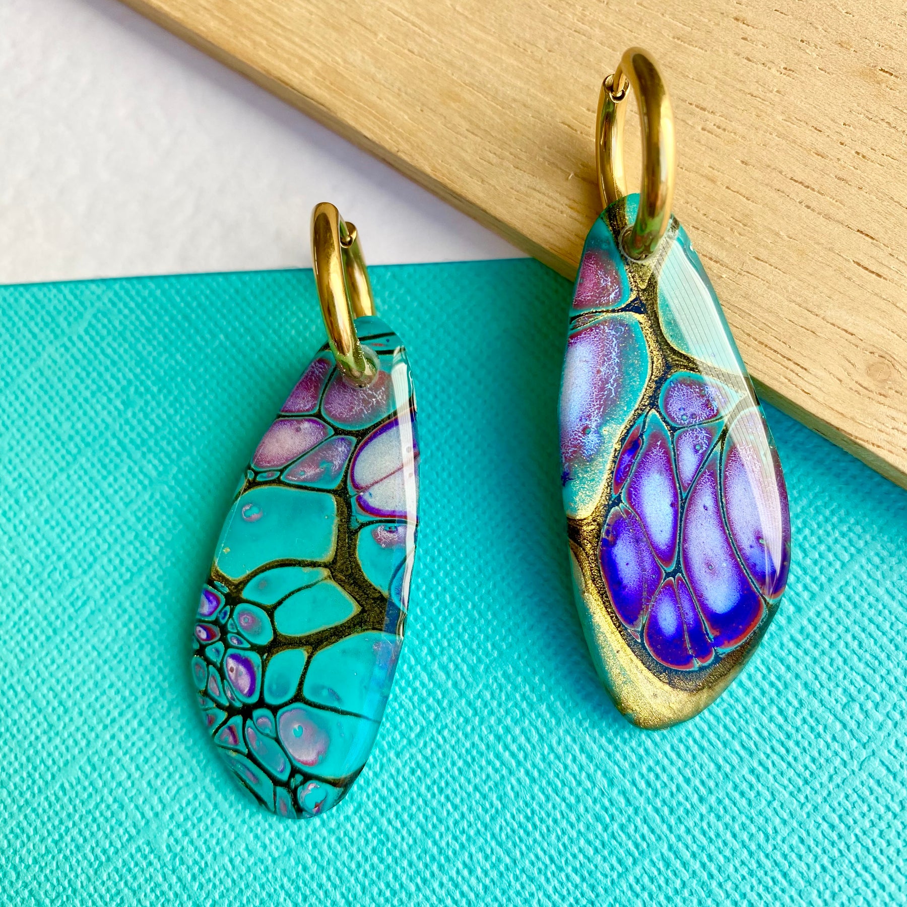 Original Art Hoop Earrings