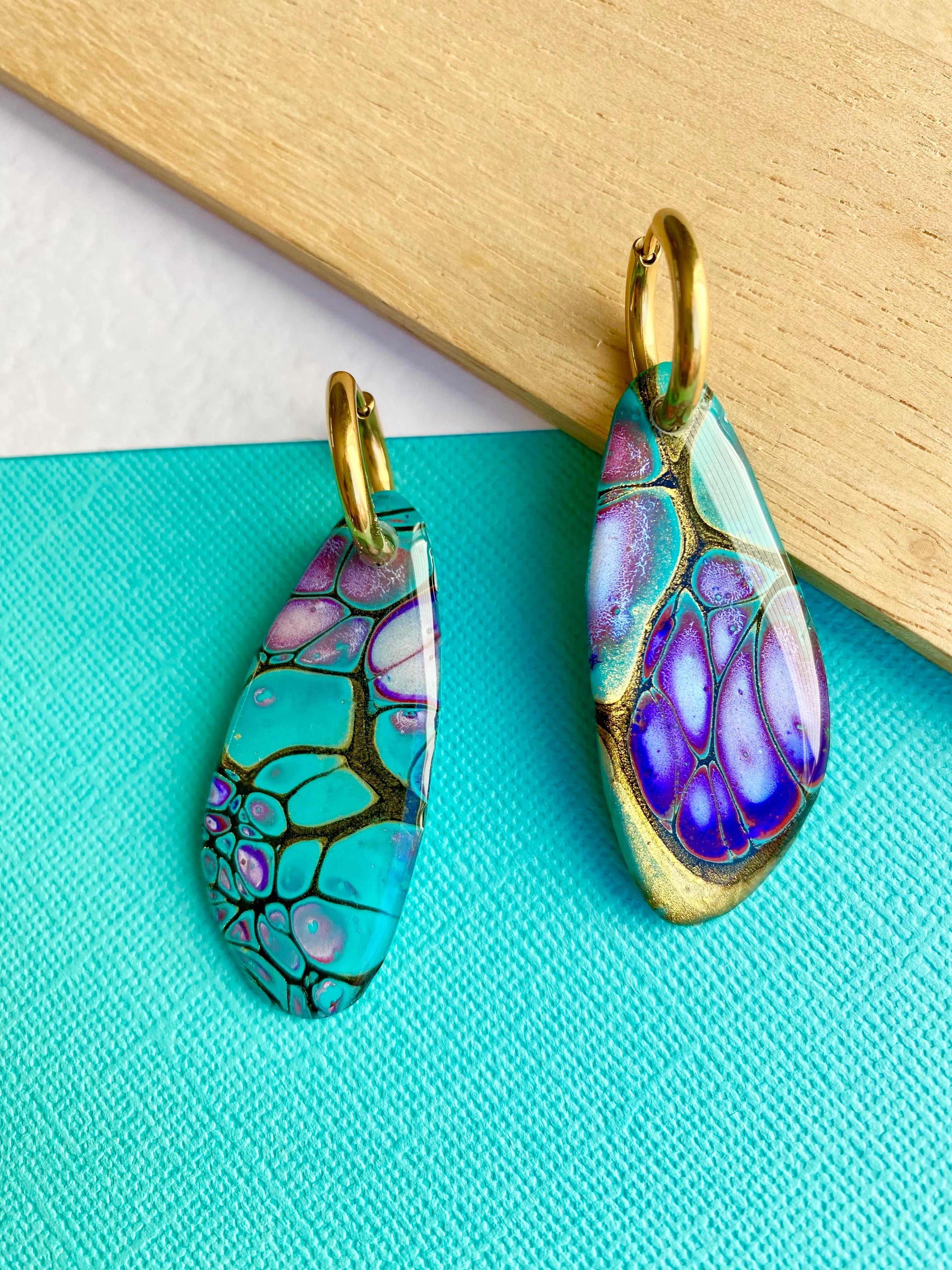 Original Art Hoop Earrings