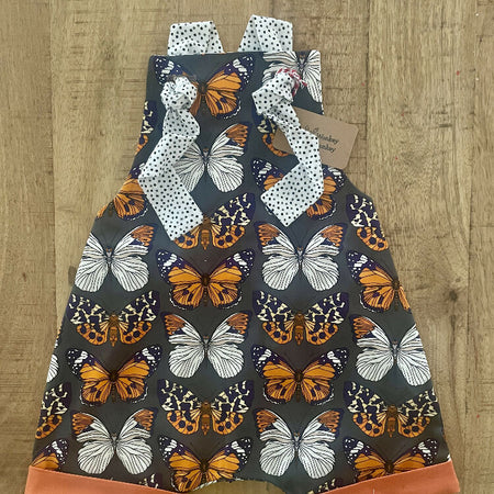 Beautiful Brown Butterfly Overalls/Rompers