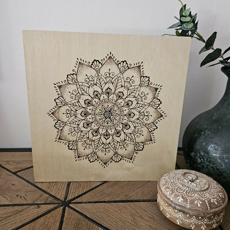 Wood Art Piece - The Mandala Series - 'New Beginnings Mandala'