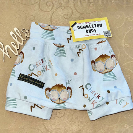 Cheeky Monkey - Handmade Baby Pants by Dumbleton Duds | Sizes 000, 00, 0, 1