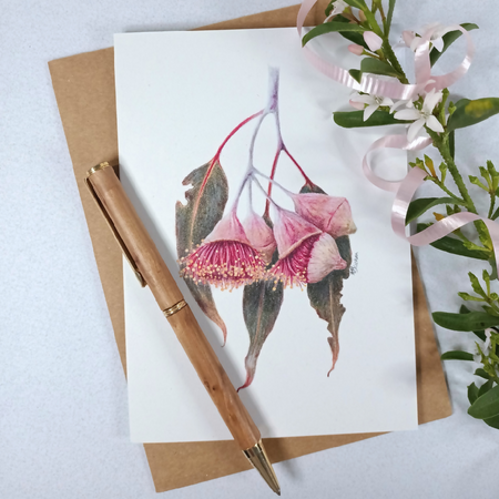 Blank Greeting Card - Eucalyptus Gum Blossom