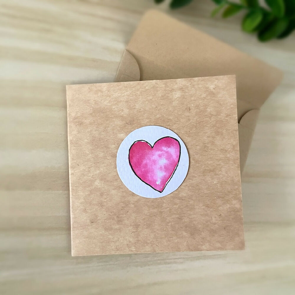 Australian-artist-handmade-9.5x9.5mm-Heart-Greeting-Cards-Blank-c