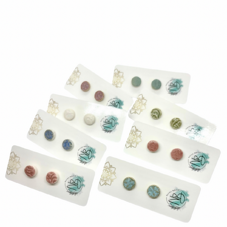 Ceramic Mini Stud Earrings